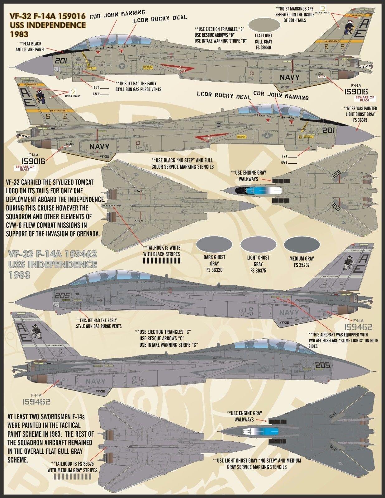 1/48 F-14A 雄猫战斗机"色彩与标记"(1)