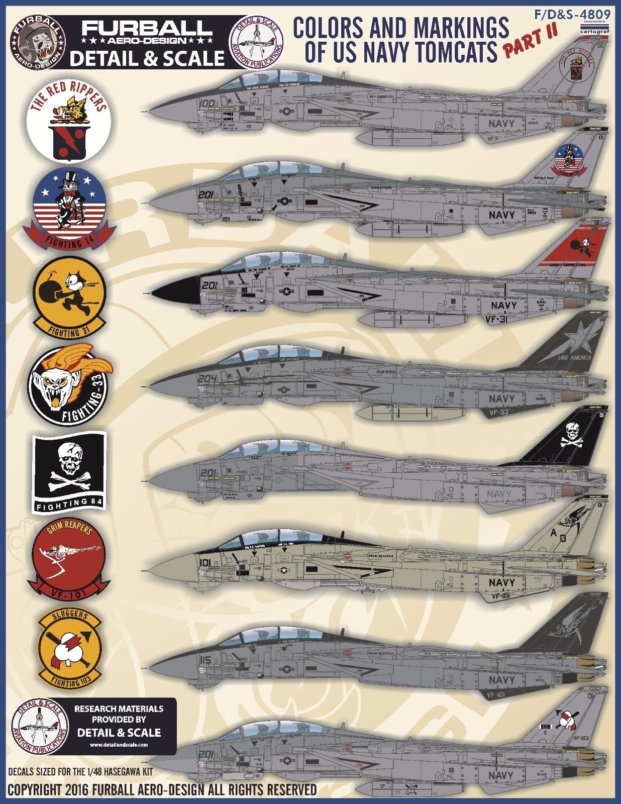 1/48 F-14A/B 雄猫战斗机"色彩与标记"(2)