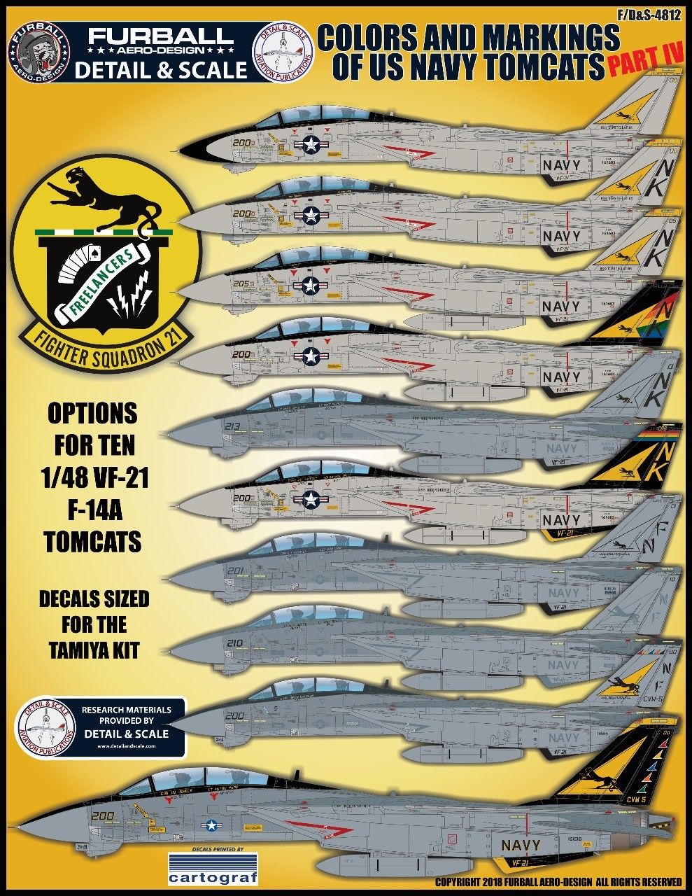 1/48 F-14A 雄猫战斗机"色彩与标记"(4) - 点击图像关闭