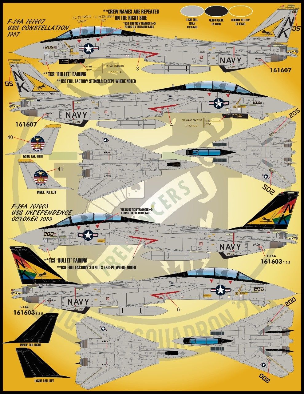 1/48 F-14A 雄猫战斗机"色彩与标记"(4) - 点击图像关闭