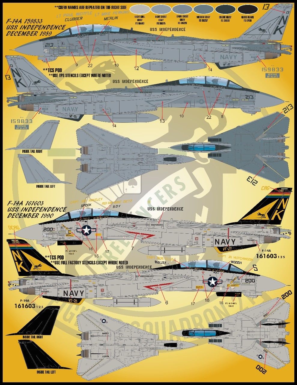 1/48 F-14A 雄猫战斗机"色彩与标记"(4)