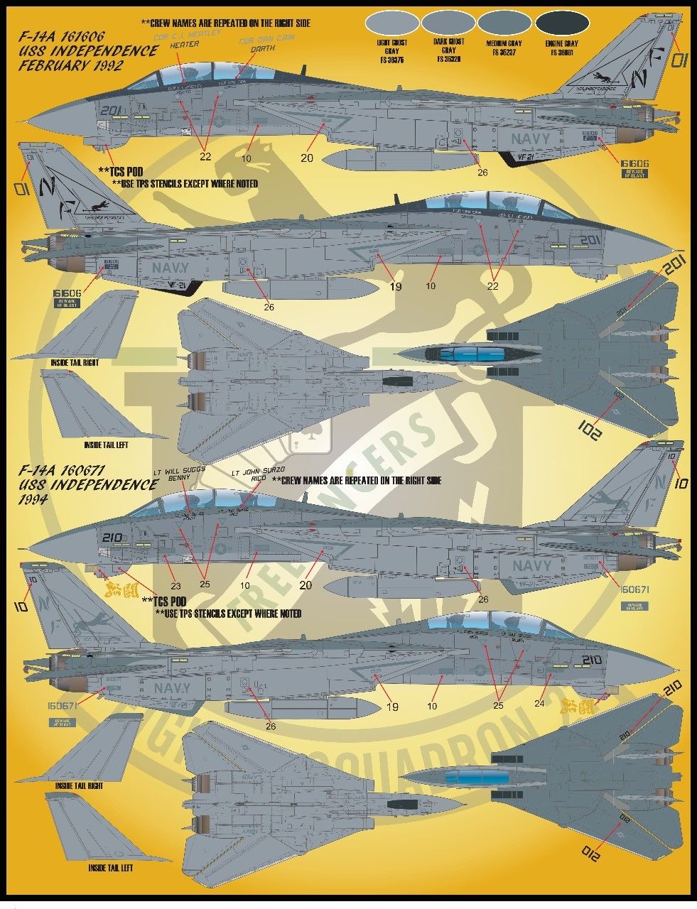 1/48 F-14A 雄猫战斗机"色彩与标记"(4) - 点击图像关闭