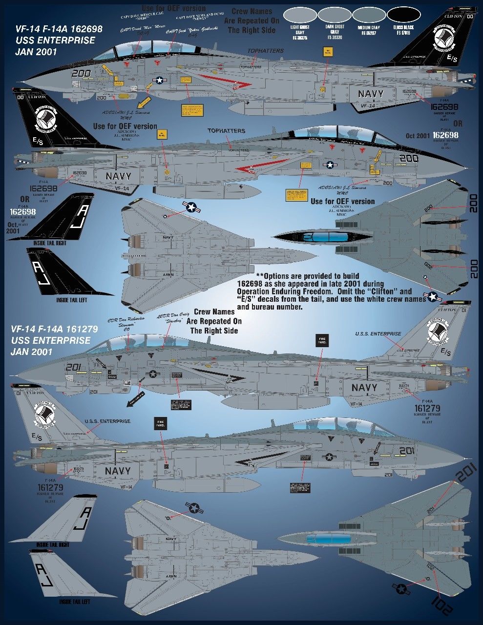 1/48 F-14A/B/D 雄猫战斗机"色彩与标记"(5) - 点击图像关闭