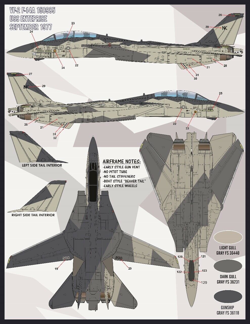 1/48 F-14A 雄猫战斗机"色彩与标记"(7) - 点击图像关闭