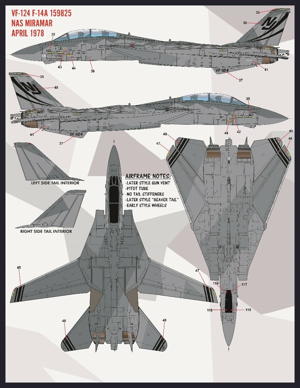 1/48 F-14A 雄猫战斗机"色彩与标记"(7) - 点击图像关闭