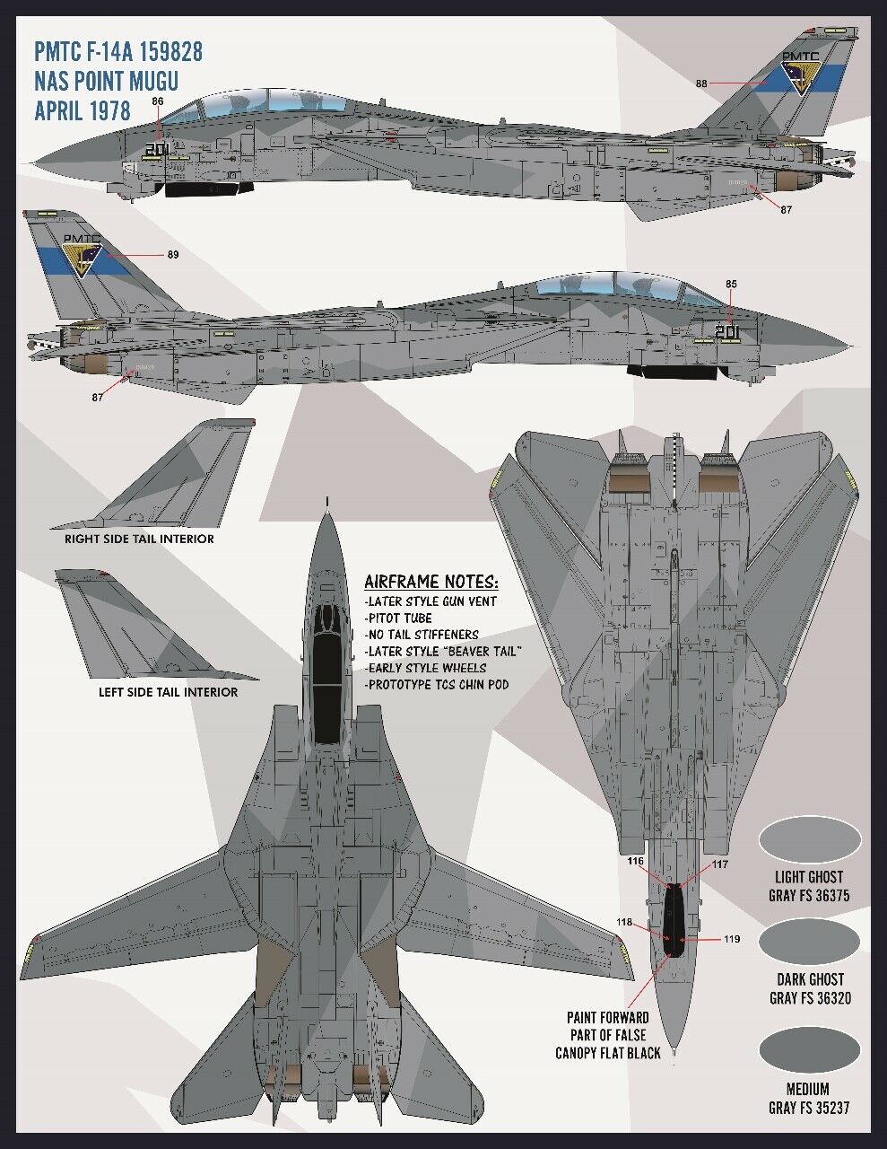 1/48 F-14A 雄猫战斗机"色彩与标记"(7) - 点击图像关闭