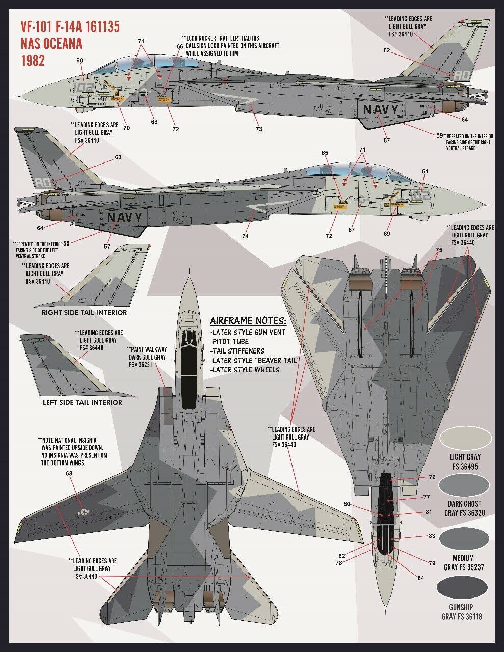 1/48 F-14A 雄猫战斗机"色彩与标记"(7)