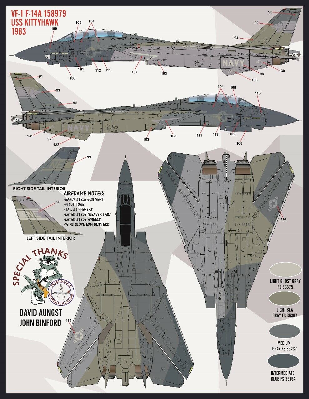 1/48 F-14A 雄猫战斗机"色彩与标记"(7) - 点击图像关闭