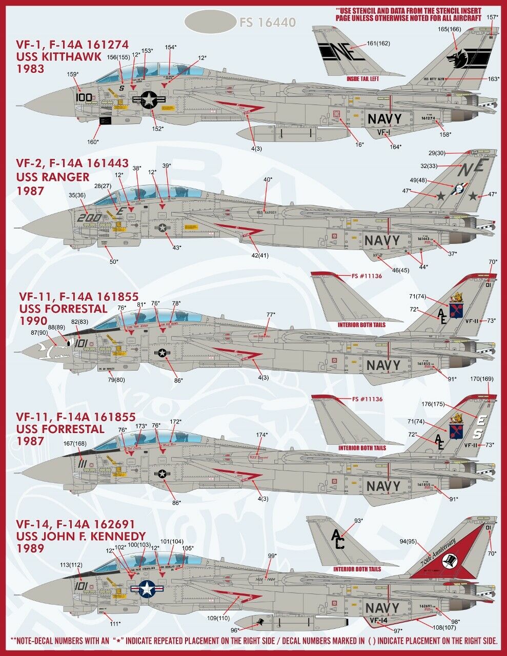 1/48 F-14A 雄猫战斗机"色彩与标记"(8)