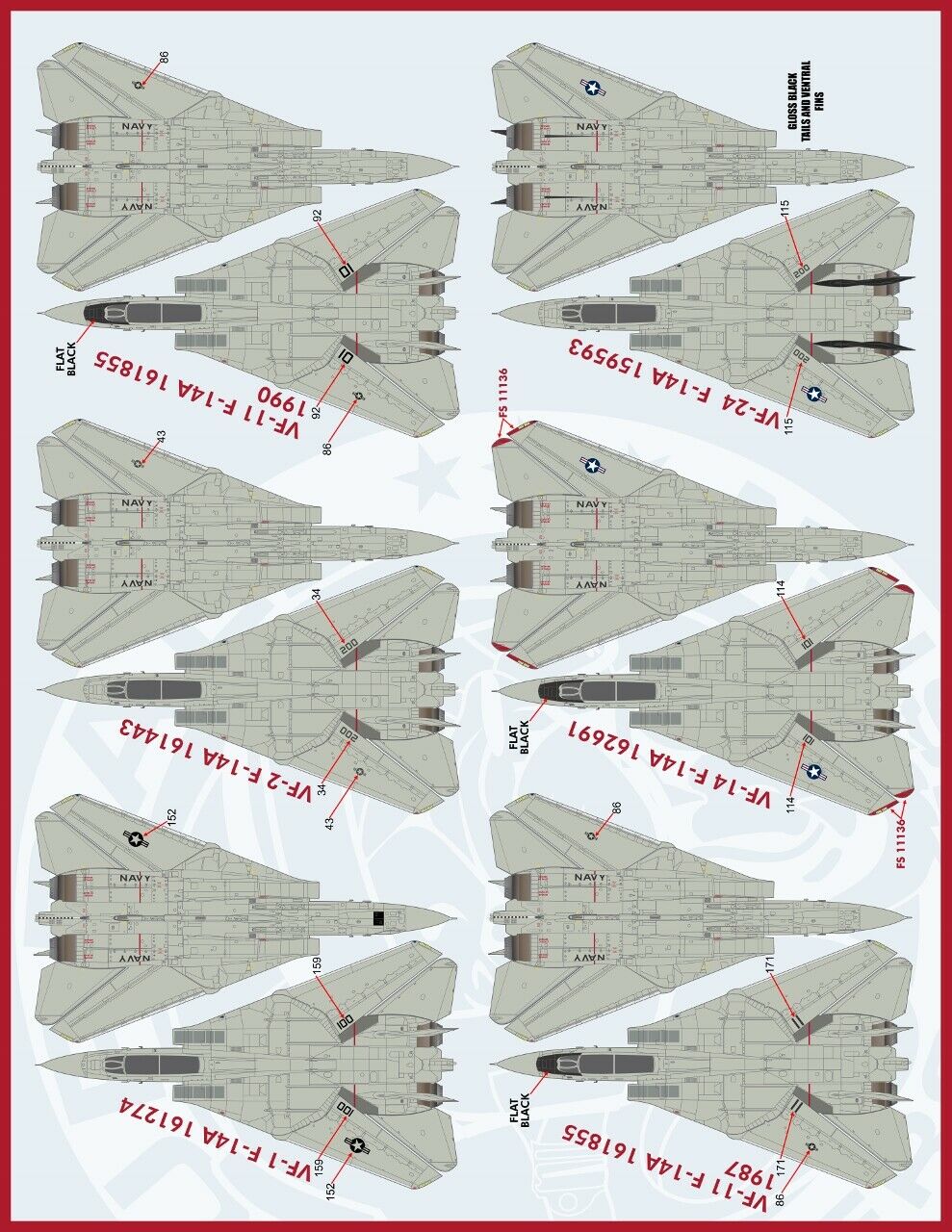 1/48 F-14A 雄猫战斗机"色彩与标记"(8)