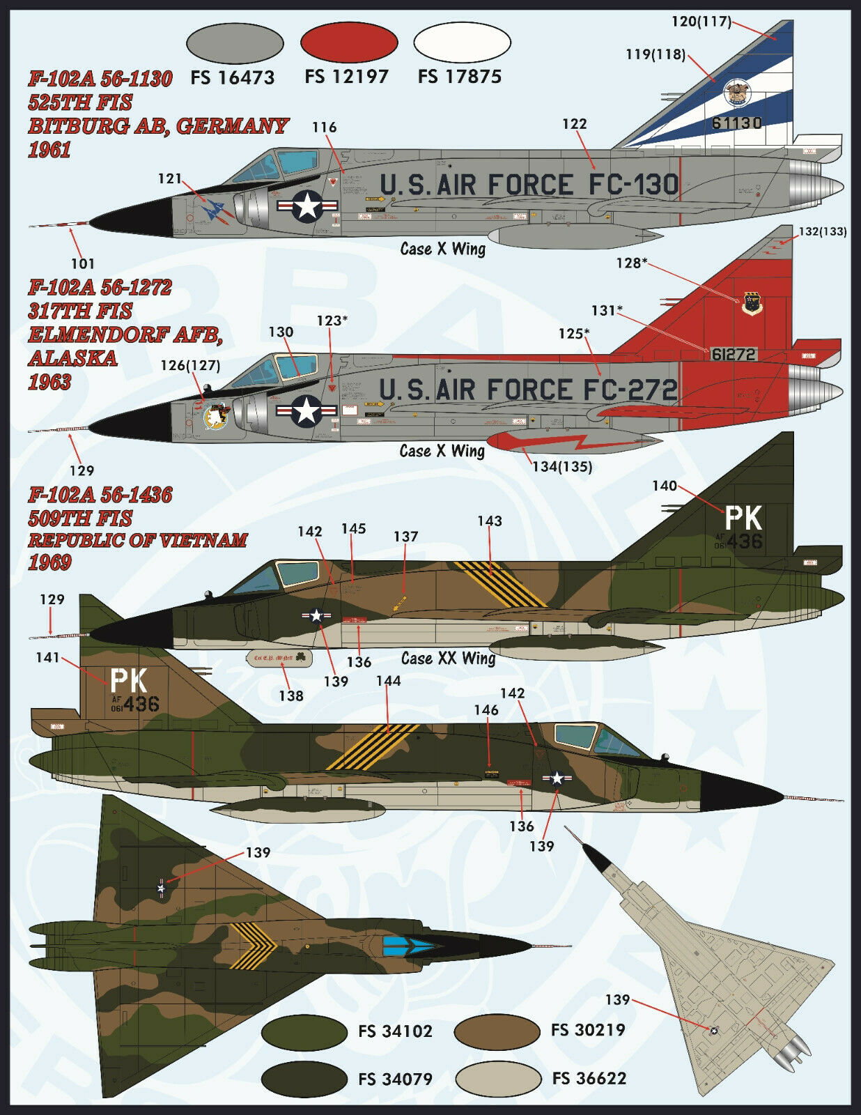 1/48 F-102A 三角剑战斗机"色彩与标记" - 点击图像关闭
