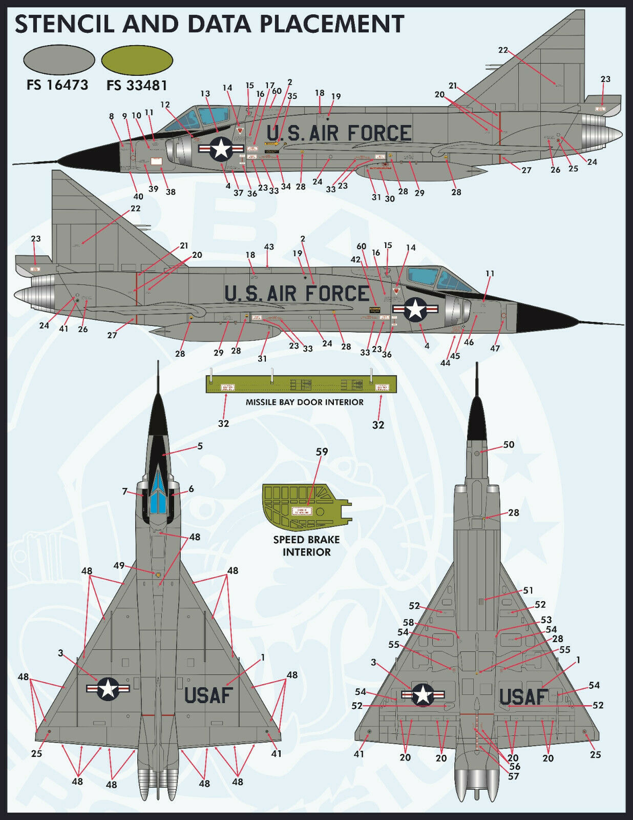 1/48 F-102A 三角剑战斗机"色彩与标记" - 点击图像关闭