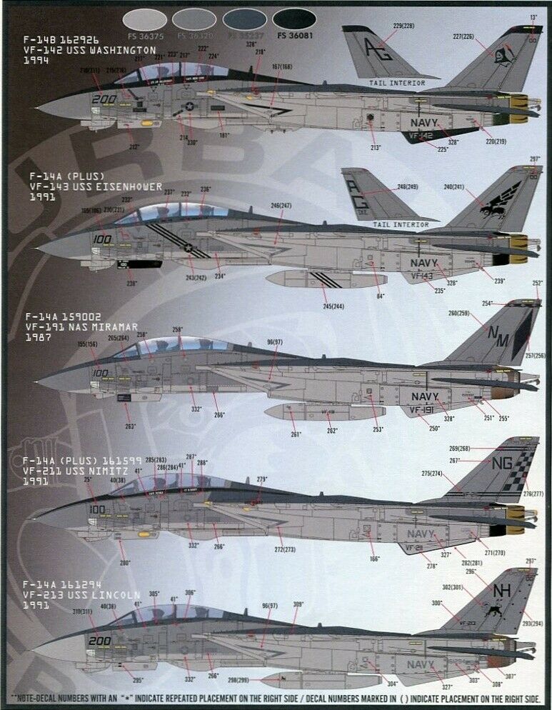 1/48 F-14A/B 雄猫战斗机"色彩与标记"(9) - 点击图像关闭