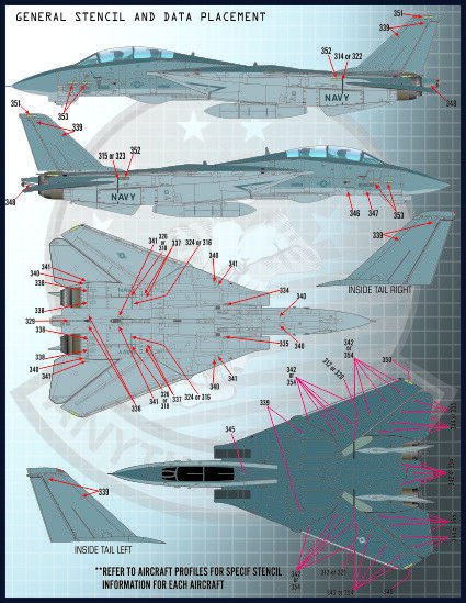 1/48 F-14A/B 雄猫战斗机"色彩与标记"(9) - 点击图像关闭