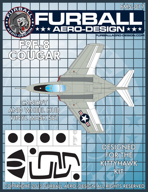 1/48 F9F-8 美洲狮战斗机座舱罩遮盖贴纸(配Kitty Hawk) - 点击图像关闭