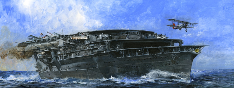 1/700 二战日本加贺号航空母舰"三段式飞行甲板"
