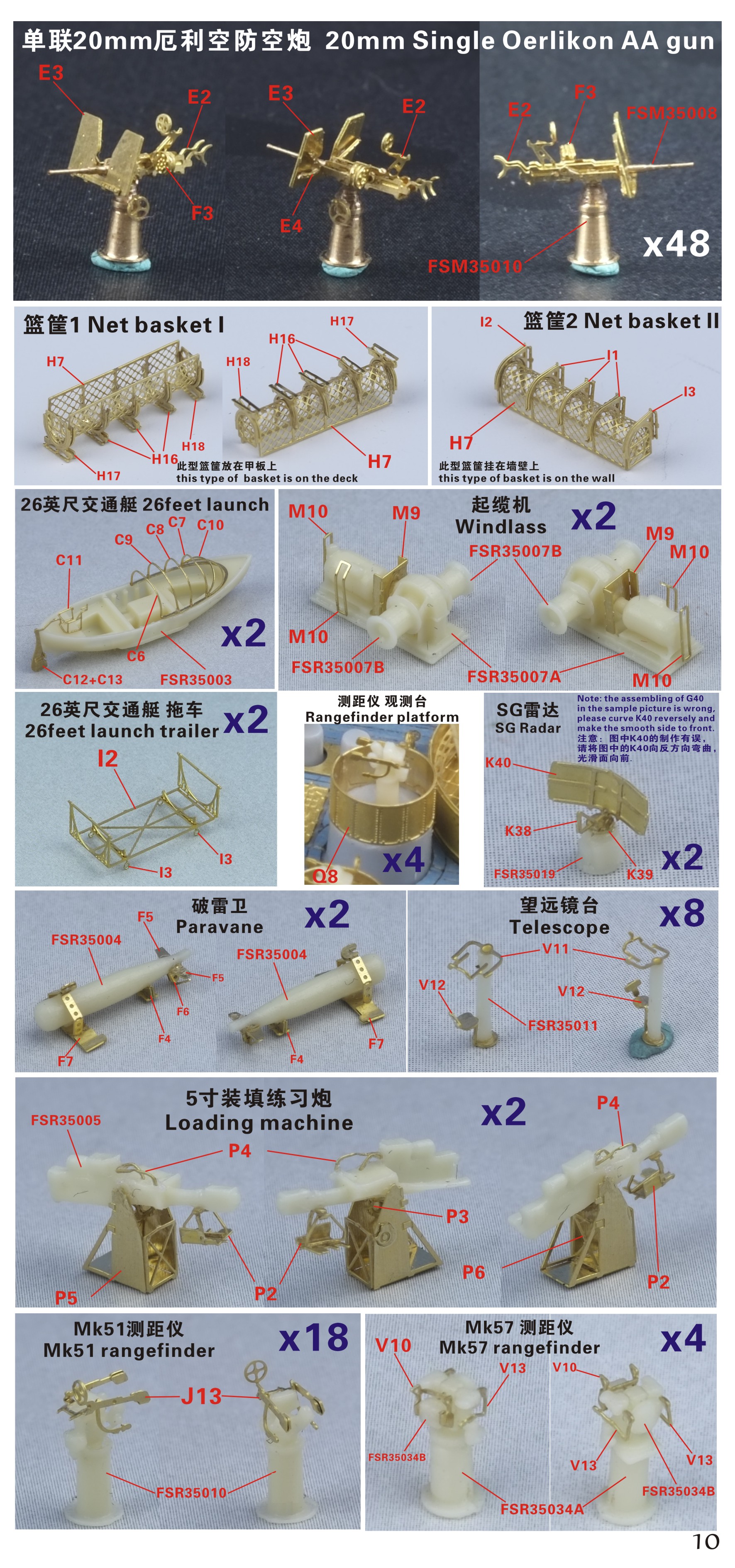 1/350 二战美国海军 BB-55 北卡罗来纳号战列舰1944年型完全升级改造套件(配小号手05303)