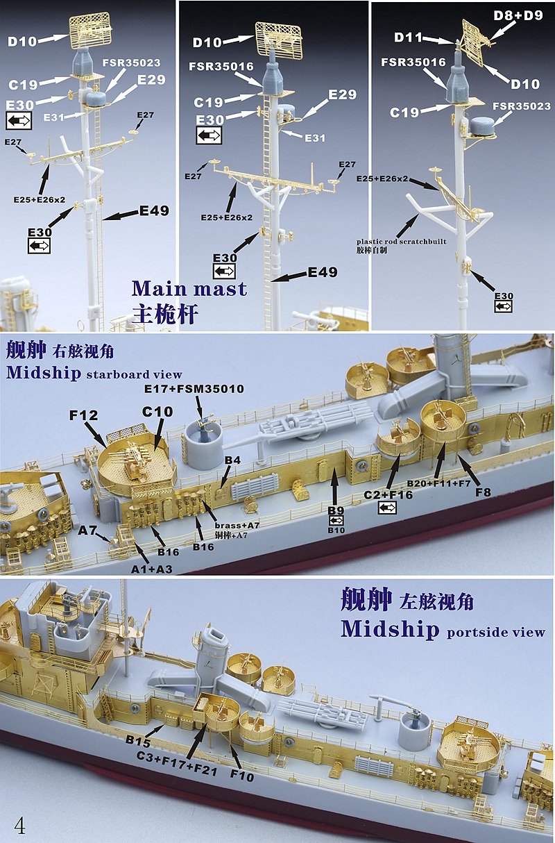 1/350 二战美国海军英格兰号护航驱逐舰超级改造套件(配小号手05305)