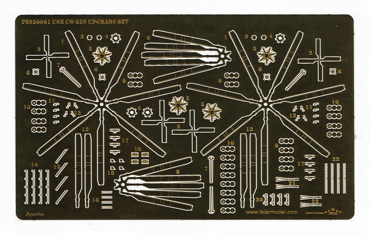 1/350 现代美国海军 CH-53E 超种马运输直升机升级改造套件(4架)(配小号手06257) - 点击图像关闭