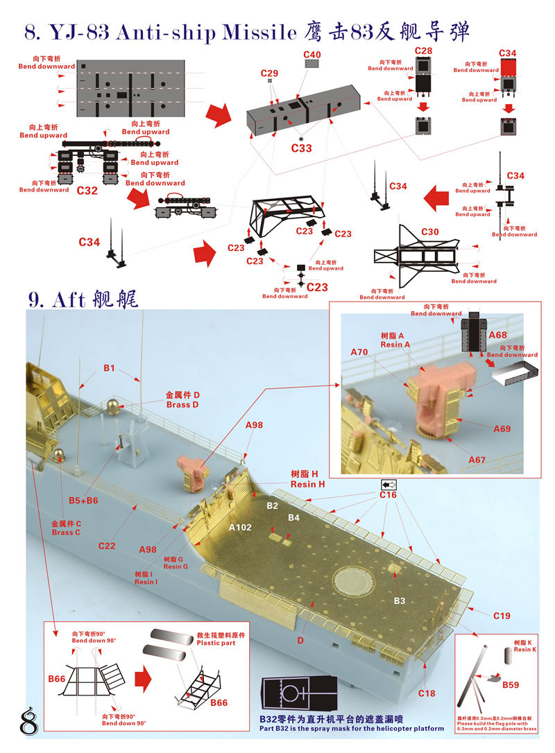 1/350 现代中国海军056型护卫舰超级改造套件(配威骏)