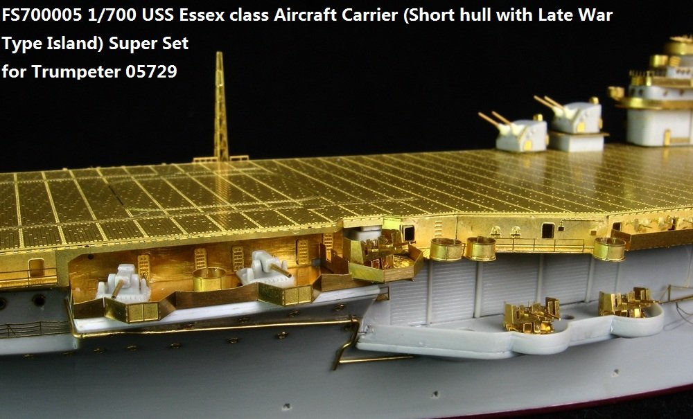 1/700 二战美国海军埃塞克斯级航空母舰升级改造套件"短船体后期舰桥状态"(配小号手05729) - 点击图像关闭