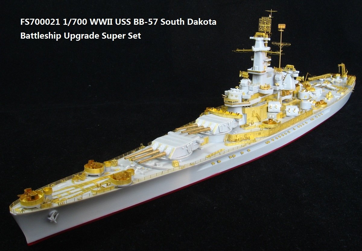 1/700 二战美国海军 BB-57 南达科他号战列舰升级改造套件(配小号手05760) - 点击图像关闭