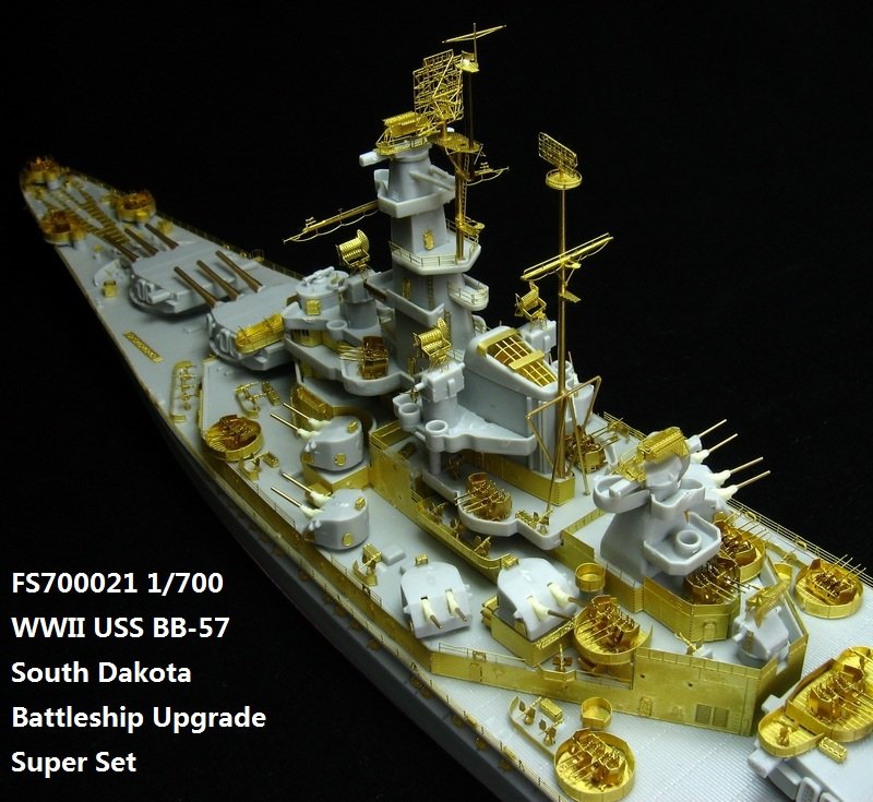 1/700 二战美国海军 BB-57 南达科他号战列舰升级改造套件(配小号手05760) - 点击图像关闭