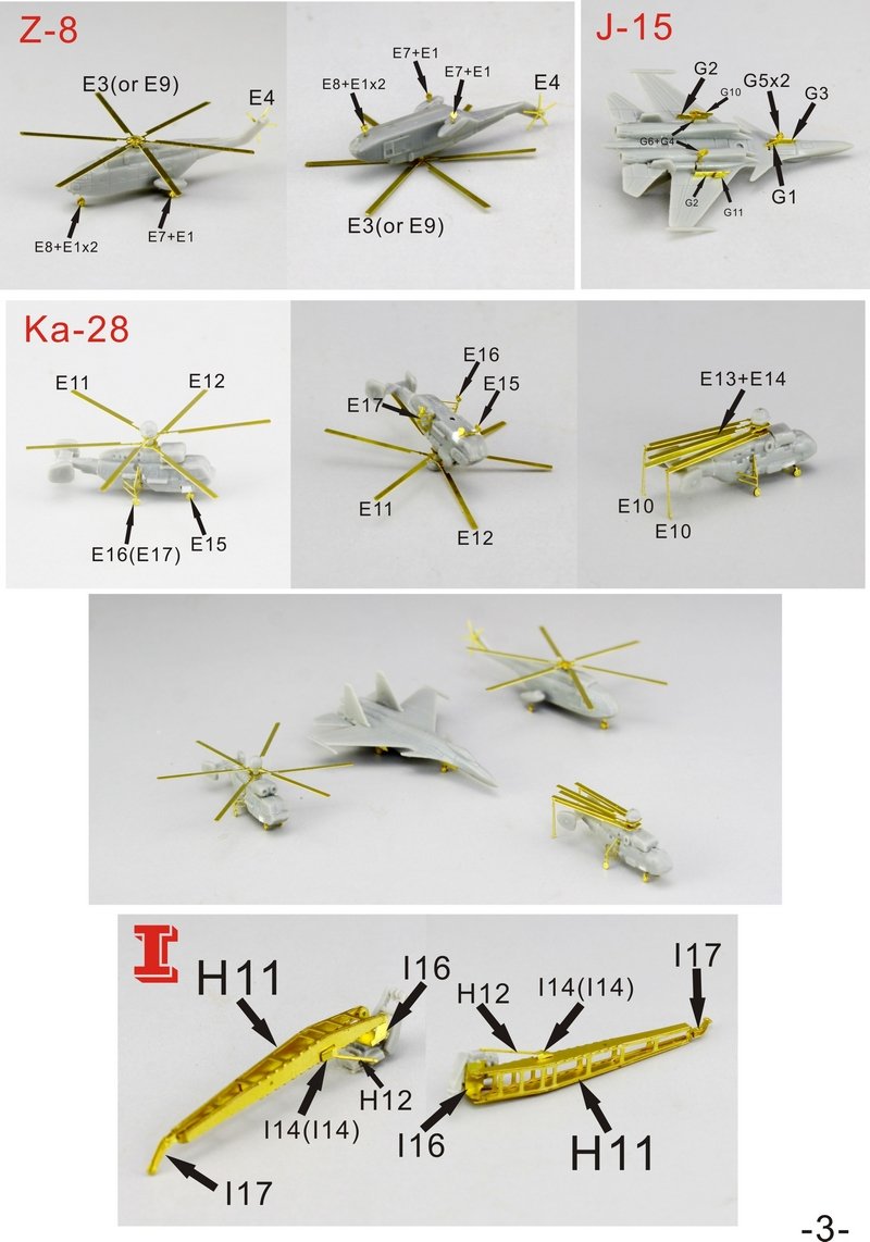 1/700 现代中国海军辽宁号航空母舰升级改造套装(配小号手06703)