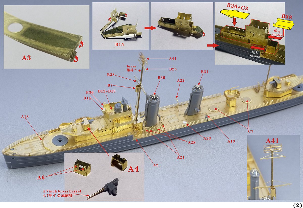 1/700 二战英国皇家海军E级驱逐舰升级改造套件(配田宫31806/31909) - 点击图像关闭