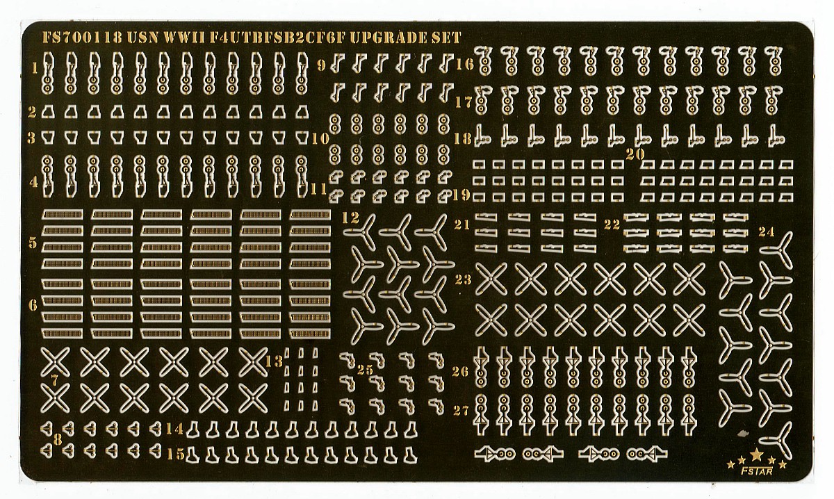 1/700 二战美国海军 F4U TBF SB2C F6F 舰载机升级改造套件