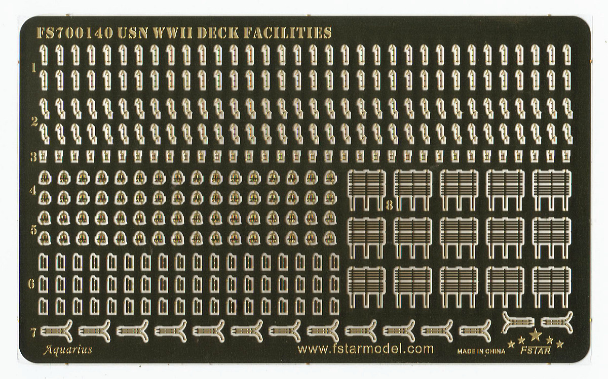 1/700 二战美国海军舰船甲板设施