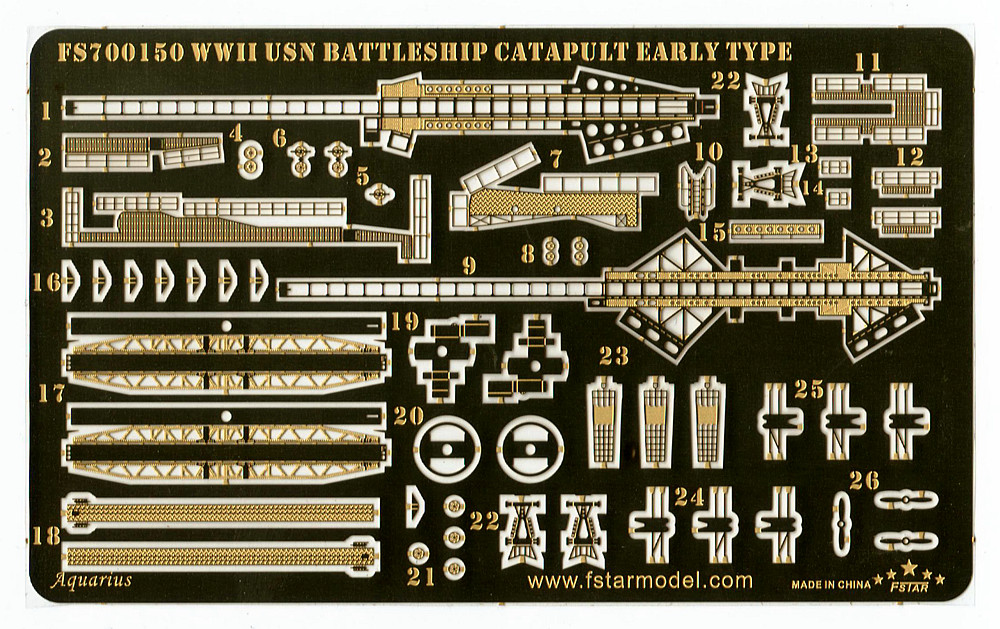 1/700 二战美国海军战列舰用弹射器(初期型)