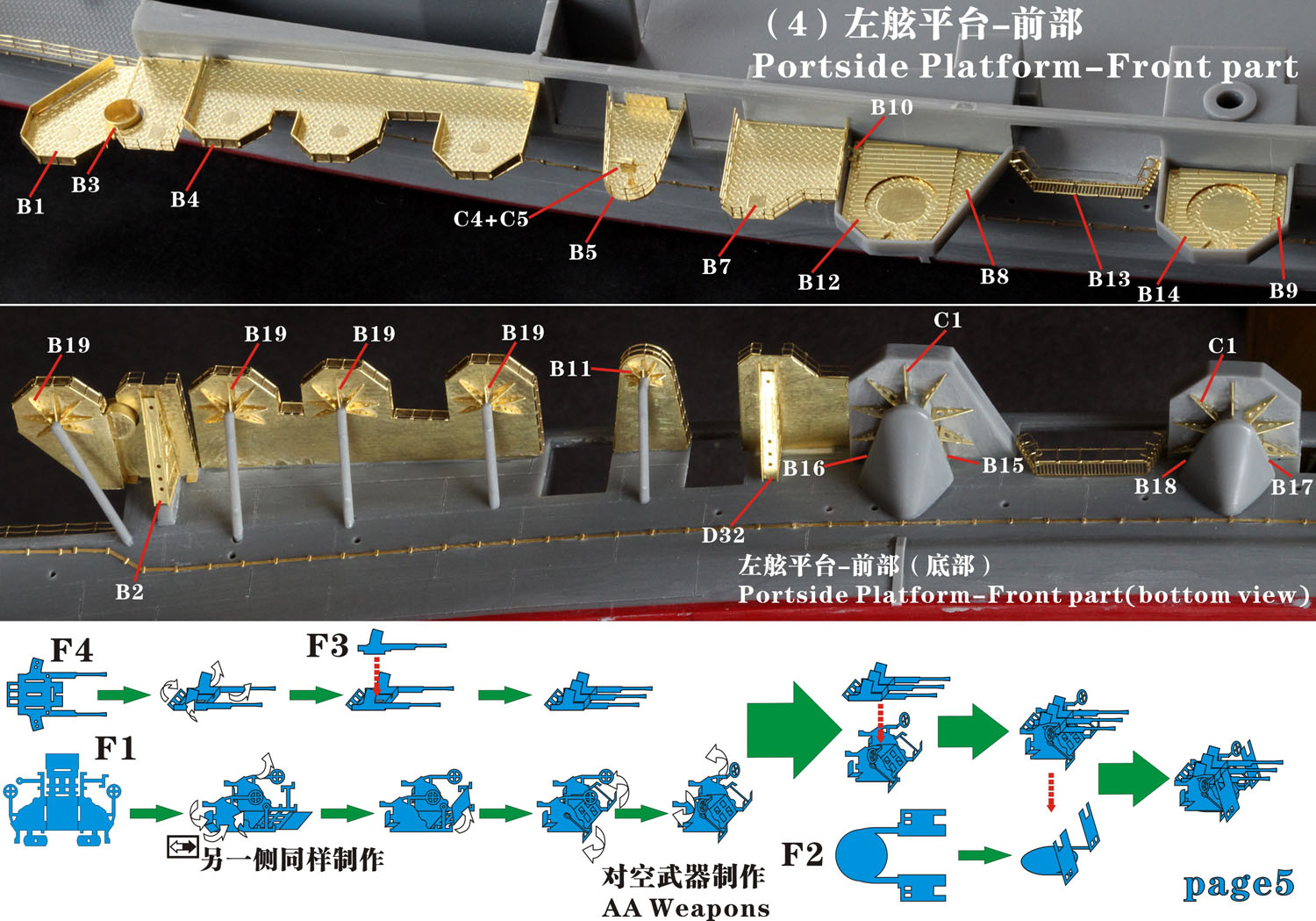 1/700 二战日本海军信浓号航空母舰舰桥与平台升级改造套件(配田宫31215)