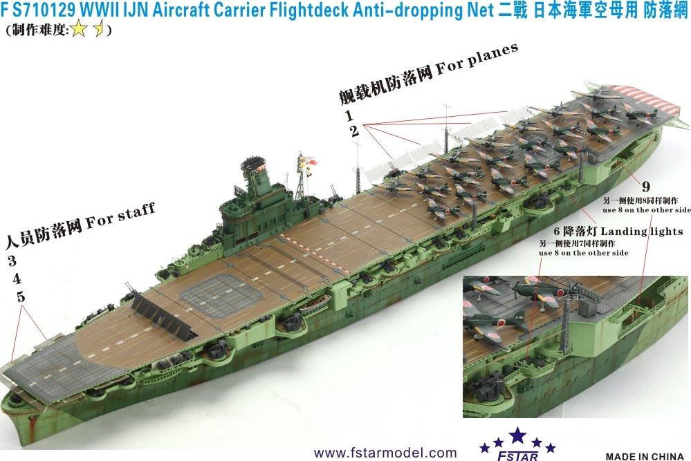 1/700 二战日本海军航空母舰用防落网