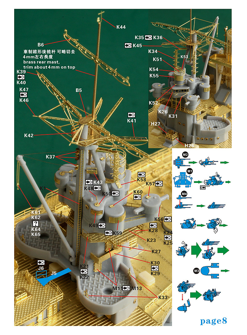 1/700 二战日本海军长门号战列舰1944年型升级改造套件标准版(配青岛社) - 点击图像关闭