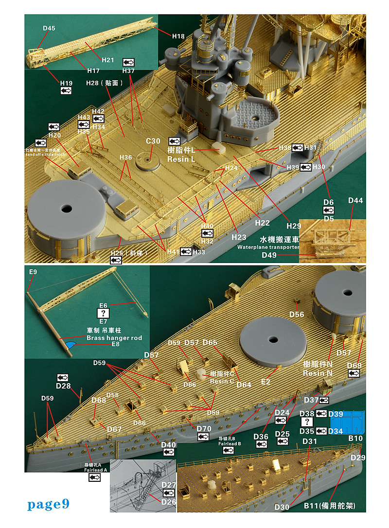 1/700 二战日本海军长门号战列舰1944年型升级改造套件标准版(配青岛社) - 点击图像关闭