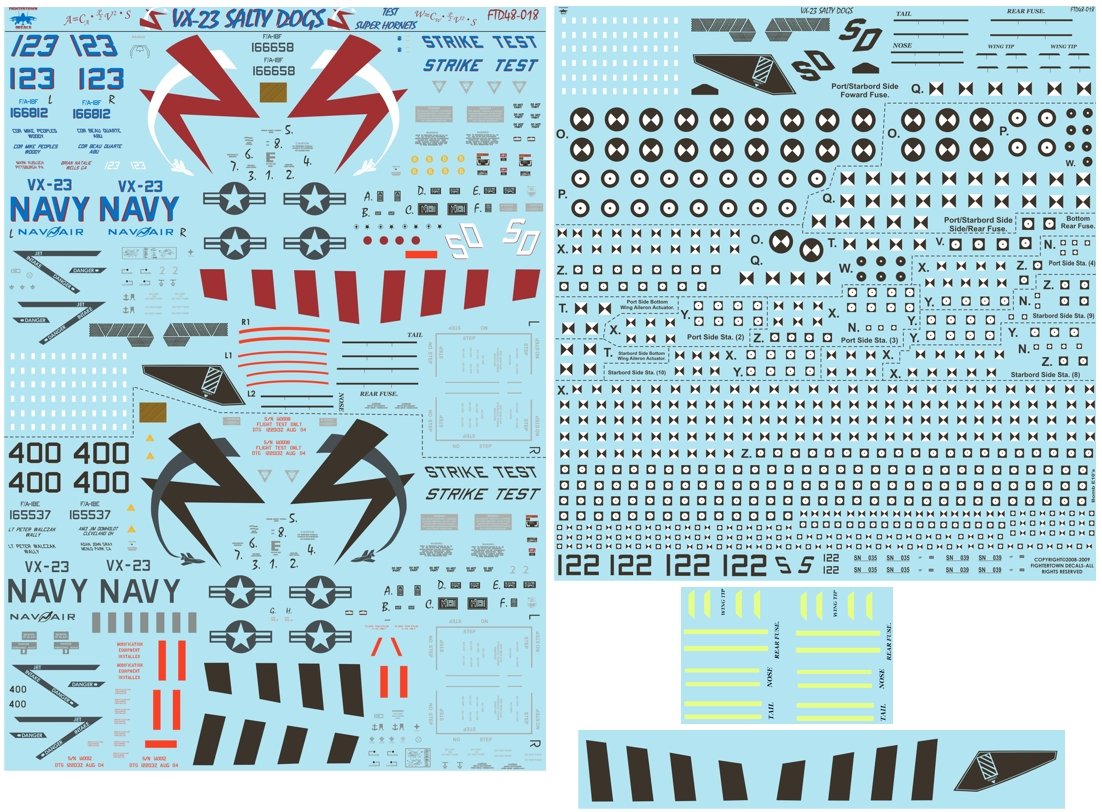 1/48 F/A-18E/F 超级大黄蜂战斗机 "VX-23 咸狗测试与评估中队" - 点击图像关闭