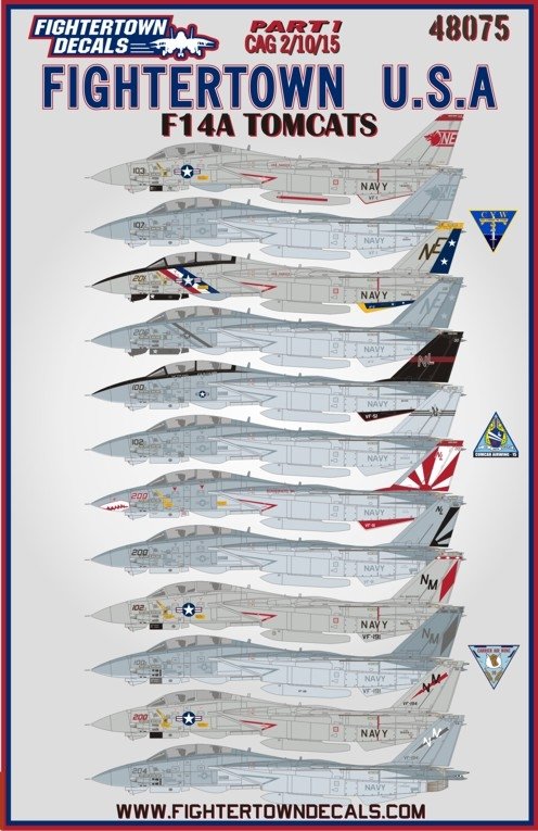 1/48 F-14A 雄猫战斗机"CVW-2/10/15"