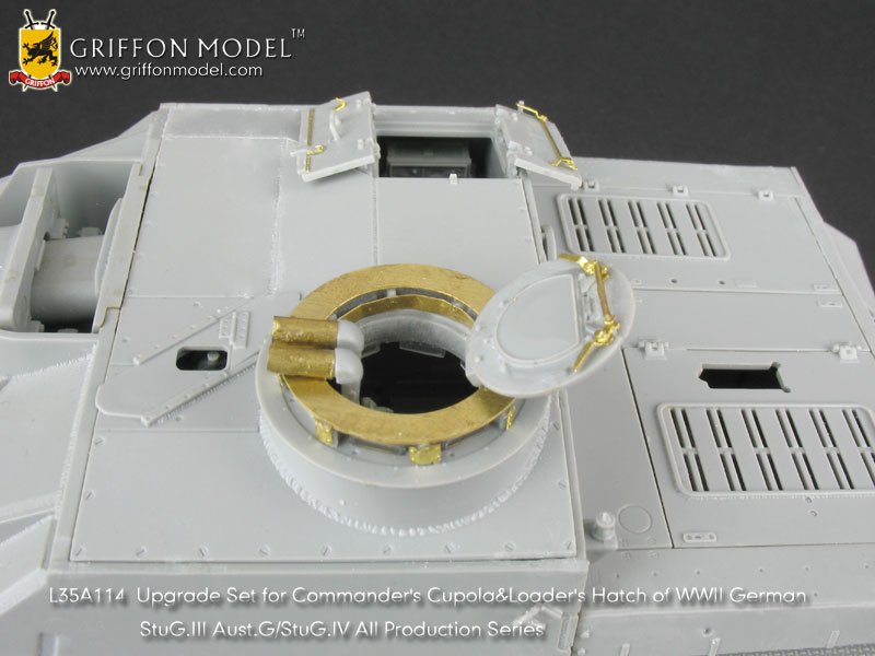 1/35 二战德国三号突击炮G型/四号突击炮车长指挥塔/装填手舱盖改造件 - 点击图像关闭