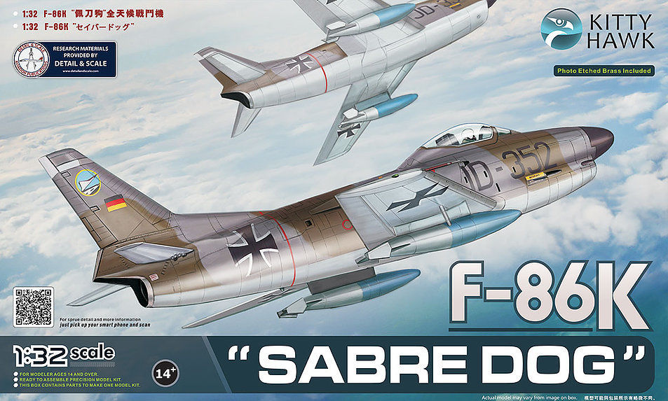 1/32 现代美国 F-86K 佩刀战斗机