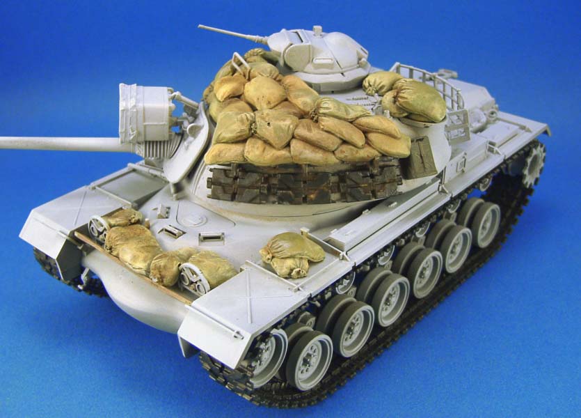 1/35 越战美国 M48A3 巴顿中型坦克沙包装甲改造件