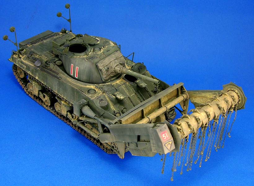 1/35 二战美国 M4A4 谢尔曼中型坦克扫雷绞链改造件