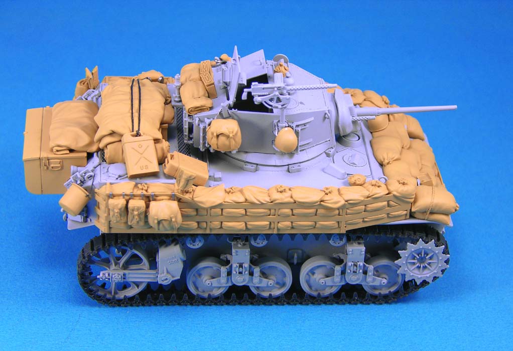 1/35 二战美国 M5A1 斯图亚特轻型坦克堆积物