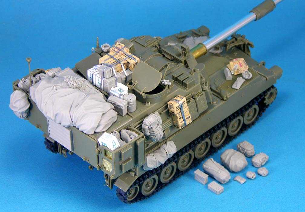 1/35 现代美国 M109A6 帕拉丁自行榴弹炮堆积物