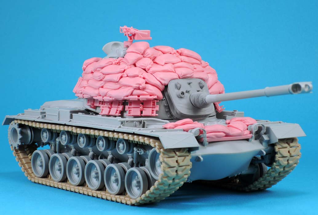 1/35 现代美国 M48A3 巴顿主战坦克沙包装甲改造件(配威龙 M48A3) - 点击图像关闭