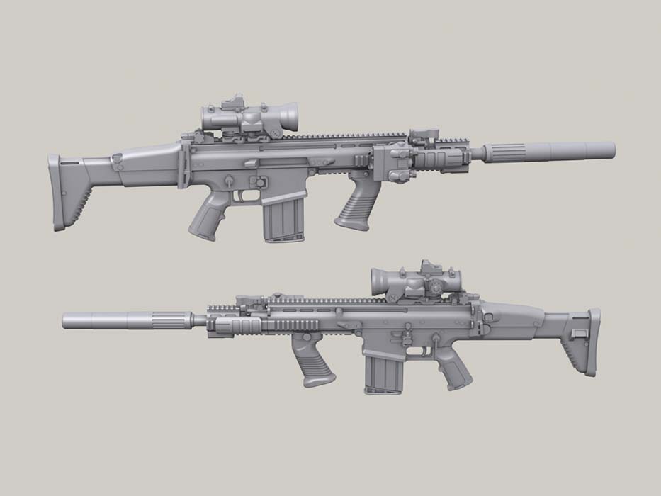 1/35 FN SCAR Mk.17 突击步枪(4支)