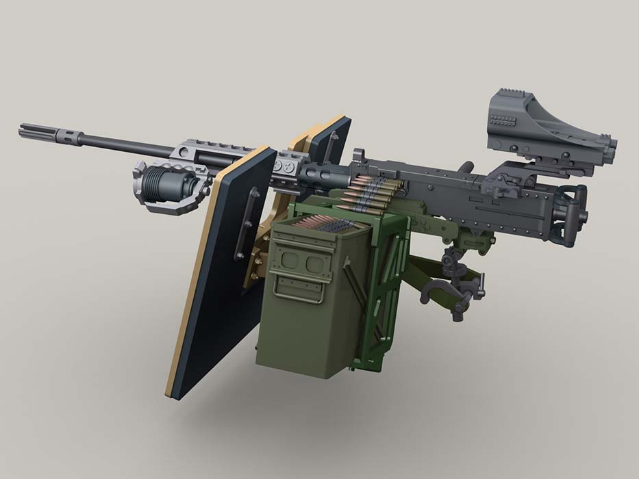 1/35 M2 HMG 勃朗宁重机枪防盾安装型