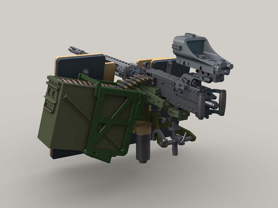 1/35 M2 HMG 勃朗宁重机枪防盾安装型