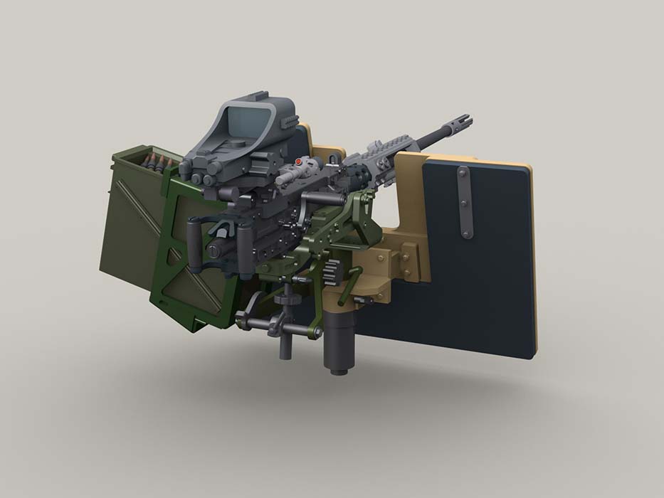 1/35 M2 HMG 勃朗宁重机枪防盾安装型