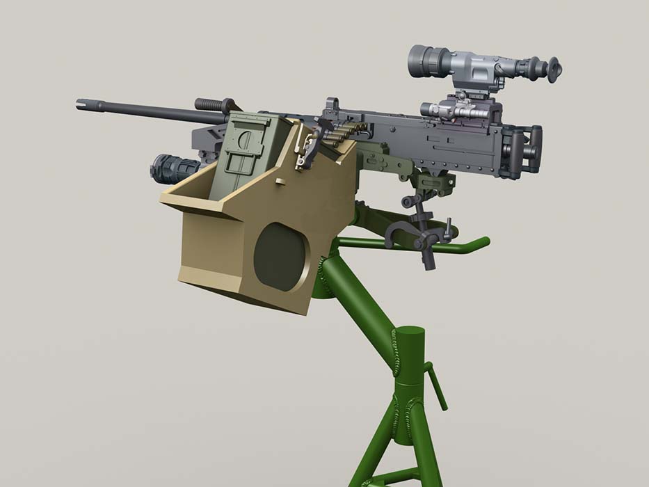 1/35 M2A1 QCB HMG 勃朗宁重机枪支架型